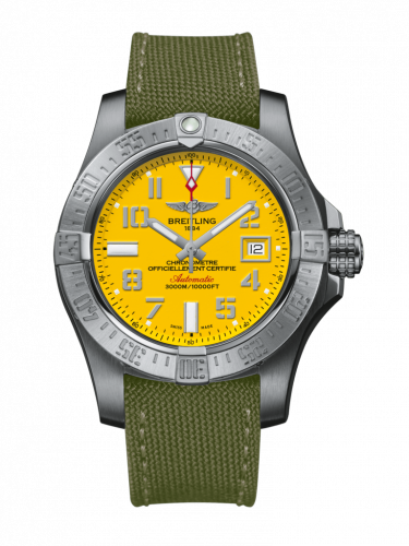 Breitling Avenger II Seawolf Stainless Steel / Cobra Yellow / Military / Pin A1733110/I519/106W/A20BASA.1
