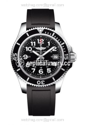 Breitling Superocean II 42 Stainless Steel / Volcano Black / Rubber A17365C9.BD67.132S