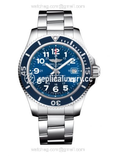 Breitling Superocean II 42 Stainless Steel / Blue / Mariner Blue / Bracelet A17365D11C1A1