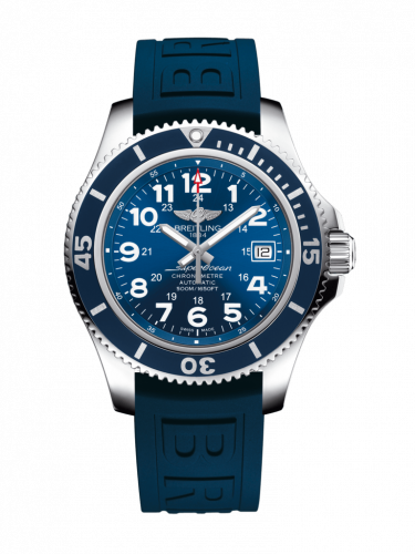 Breitling Superocean II 42 Stainless Steel / Blue / Mariner Blue / Rubber / Pin A17365D11C1S2