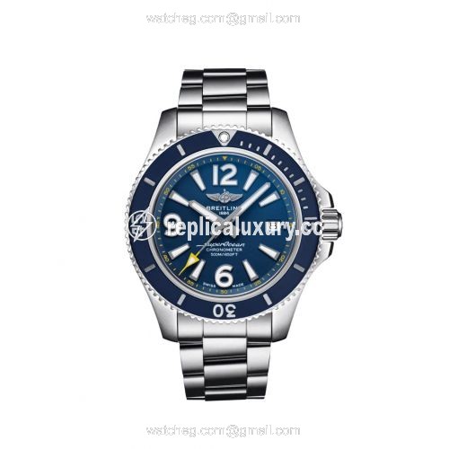 Breitling Superocean 42 Stainless Steel / Blue / Japan A173661A1C1