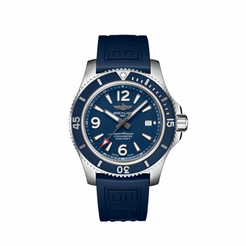 Breitling Superocean 44 Stainless Steel / Blue / Rubber / Folding A17367D81C1S2