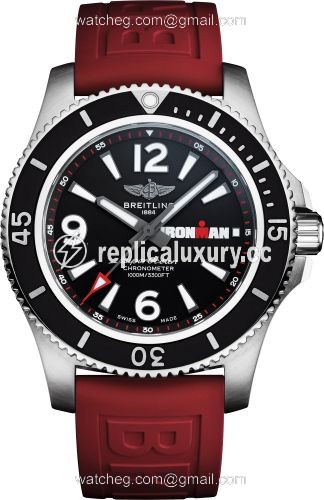 Breitling Superocean 44 Stainless Steel / Black / Rubber / Pin / IRONMAN A17371A11B1S1