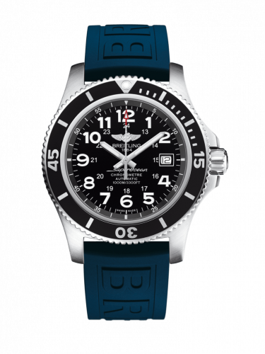 Breitling Superocean II 44 Stainless Steel / Black / Volcano Black / Rubber / Pin A17392D7/BD68/158S/A20SS.1