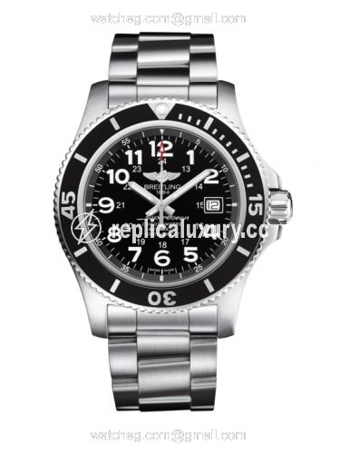 Breitling Superocean II 44 Stainless Steel / Black / Volcano Black / Bracelet A17392D71B1A1