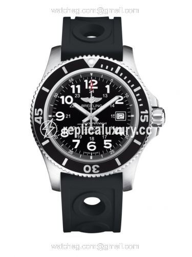 Breitling Superocean II 44 Stainless Steel / Black / Volcano Black / Ocean Racer II / Pin A17392D7/BD68/227S/A20SS.1