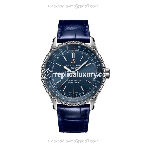 Breitling Navitimer 1 35 Automatic Stainless Steel / Blue / Croco / Folding A17395161C1P2