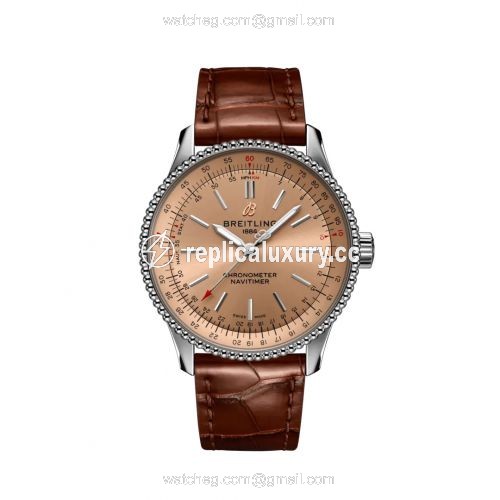 Breitling Navitimer 1 35 Automatic Stainless Steel / Copper / Croco / Folding A17395201K1P2