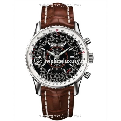 Breitling Montbillant Datora Black / Brown Alligator A2133012.B571.737P