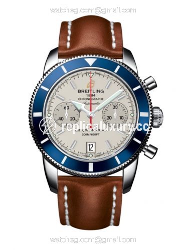 Breitling Superocean Heritage 44 Chronograph Stainless Steel / Blue / Silver / Calf A2337016.G753.433X