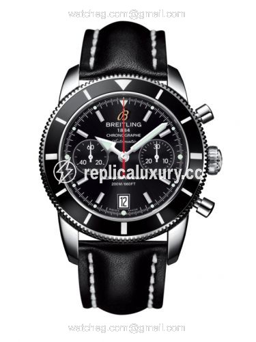 Breitling Superocean Heritage 44 Chronograph Stainless Steel / Black / Black / Calf A2337024.BB81.435X