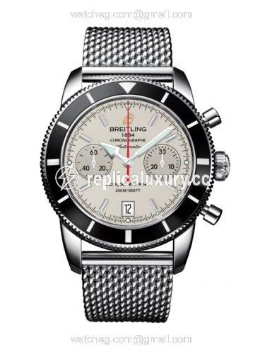Breitling Superocean Heritage 44 Chronograph Stainless Steel / Black / Silver / Milanese A2337024.G753.154A
