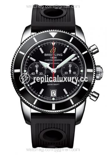 Breitling Superocean Heritage 44 Chronograph Stainless Steel / Black / Black / Rubber A2337024.BB81.200S