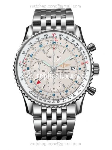 Breitling Navitimer World Stainless Steel / Silver / Bracelet A2432212/G571/443A