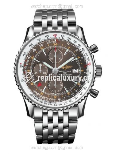 Breitling Navitimer World Stainless Steel / Panamerican Bronze / Bracelet A24322C8.Q604.443A