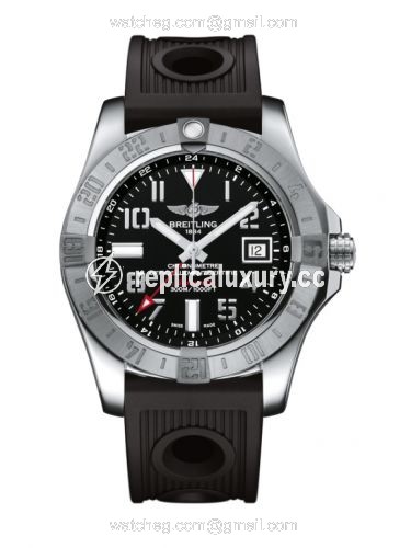 Breitling Avenger II GMT Stainless Steel / Volcano Black / Rubber A3239011/BC34/200S/A20D.2