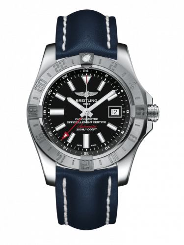 Breitling Avenger II GMT Stainless Steel / Volcano Black / Calf / Folding A3239011/BC35/112X/A20D.1
