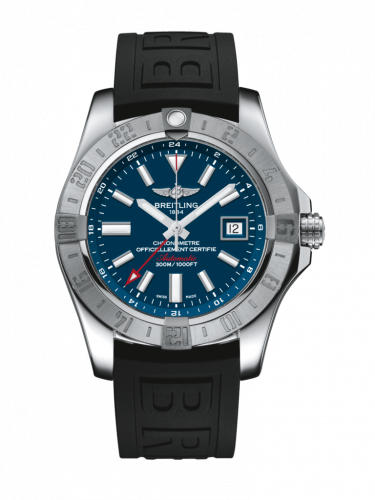 Breitling Avenger II GMT Stainless Steel / Mariner Blue / Rubber / Pin A3239011/C872/152S/A20S.1