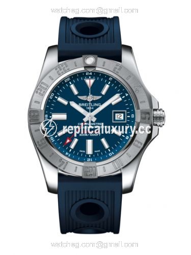 Breitling Avenger II GMT Stainless Steel / Mariner Blue / Rubber / Folding A3239011/C872/211S/A20D.2