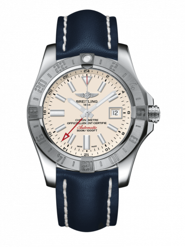 Breitling Avenger II GMT Stainless Steel / Stratus Silver / Calf / Pin A3239011/G778/105X/A20BA.1