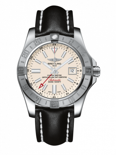 Breitling Avenger II GMT Stainless Steel / Stratus Silver / Calf / Pin A3239011/G778/435X/A20BA.1