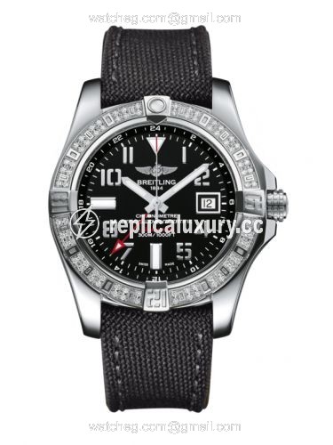 Breitling Avenger II GMT Stainless Steel / Diamond / Volcano Black / Military A3239053.BC34.109W