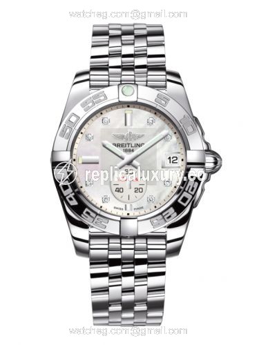 Breitling Galactic 36 Automatic Stainless Steel / Pearl Diamond / Bracelet A37330121A1A1