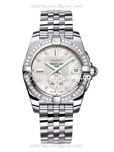 Breitling Galactic 36 Automatic Stainless Steel / Diamond / Pearl Diamond / Bracelet A37330531A1A1