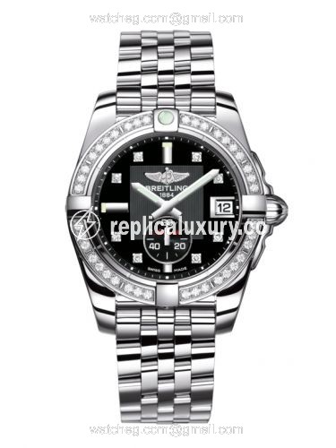 Breitling Galactic 36 Automatic Stainless Steel / Diamond / Volcano Black Diamond / Bracelet A3733053/BD02/376A