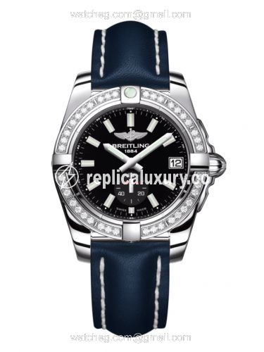 Breitling Galactic 36 Automatic Stainless Steel / Diamond / Onyx Black / Calf A3733053/BE77/194X/A16BA.1