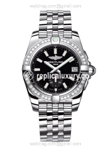 Breitling Galactic 36 Automatic Stainless Steel / Diamond / Onyx Black / Bracelet A37330531B1A1