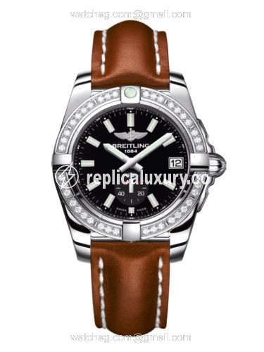 Breitling Galactic 36 Automatic Stainless Steel / Diamond / Onyx Black / Calf A3733053/BE77/412X/A16BA.1