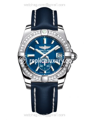 Breitling Galactic 36 Automatic Stainless Steel / Diamond / Gun Blue / Calf A3733053/C824/194X/A16BA.1