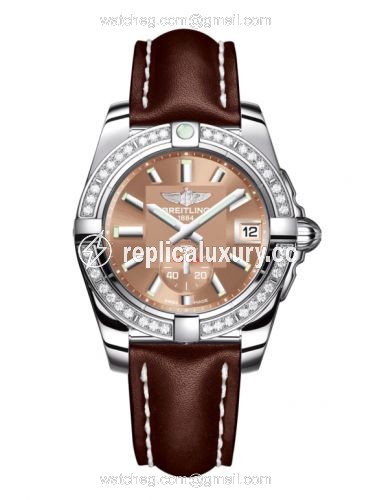 Breitling Galactic 36 Automatic Stainless Steel / Diamond / Copperhead Bronze / Calf A3733053/Q582/416X/A16BA.1