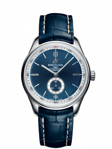Breitling Premier Automatic 40 Stainless Steel / Blue / Croco Blue / Tang A37340351C1P2