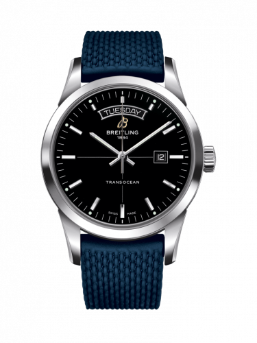 Breitling Transocean Day & Date Stainless Steel / Black / Rubber / Folding A4531012/BB69/281S/A20D.2