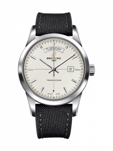 Breitling Transocean Day & Date Stainless Steel / Silver / Military / Pin A4531012/G751/109W/A20BA.1