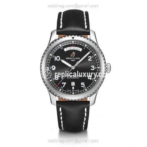 Breitling Navitimer 8 Automatic Day & Date 41 Stainless Steel / Black / Black Calf / Pin A45330101B1X1