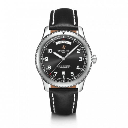 Breitling Navitimer 8 Automatic Day & Date 41 Stainless Steel / Black / Black Calf / Folding A45330101B1X2