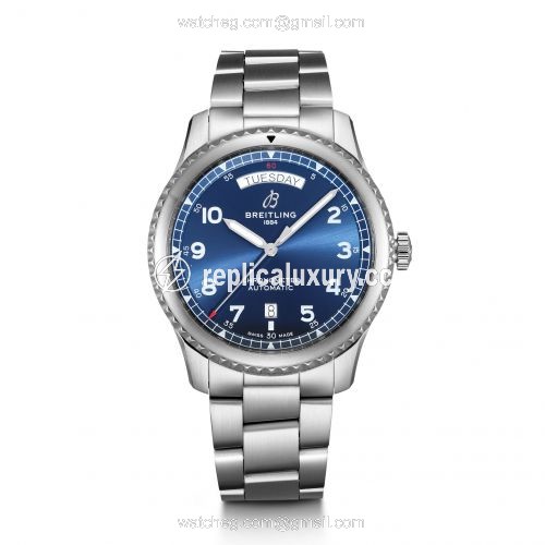 Breitling Navitimer 8 Automatic Day & Date 41 Stainless Steel / Blue / Bracelet A45330101C1A1