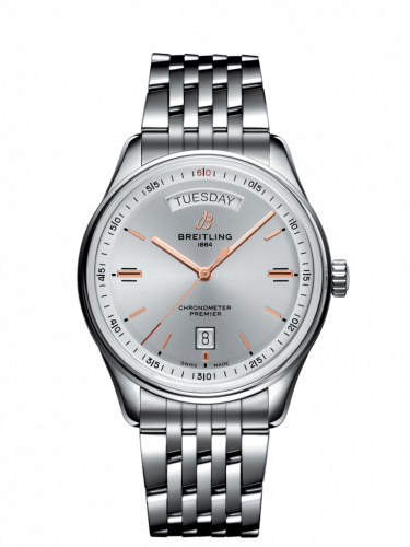 Breitling Premier Automatic Day & Date 40 Stainless Steel / Silver / Bracelet A45340211G1A1