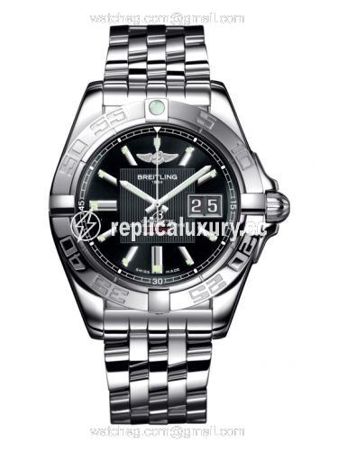 Breitling Galactic 41 Stainless Steel / Trophy Black / Bracelet A49350L2.BA07.366A