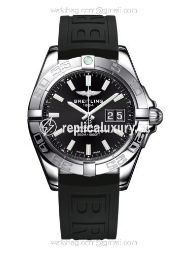 Breitling Galactic 41 Stainless Steel / Onyx Black / Rubber A49350L2.BE58.150S