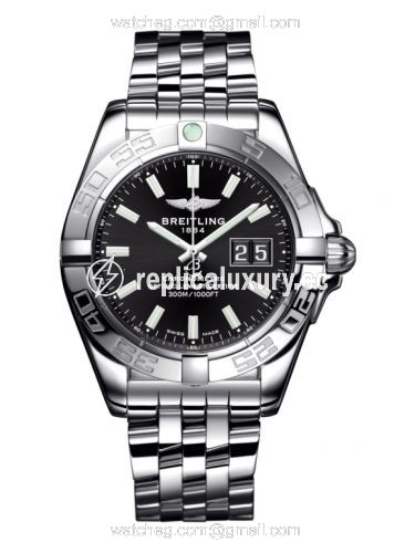 Breitling Galactic 41 Stainless Steel / Onyx Black / Bracelet A49350L2.BE58.366A