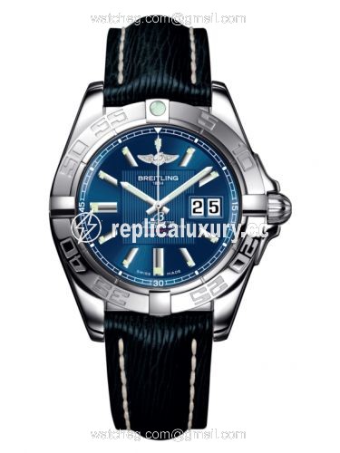 Breitling Galactic 41 Stainless Steel / Metallica Blue / Sahara A49350L2.C806.220X
