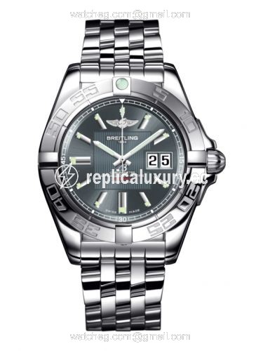 Breitling Galactic 41 Stainless Steel / Tomcat Gray / Bracelet A49350L2.F549.366A