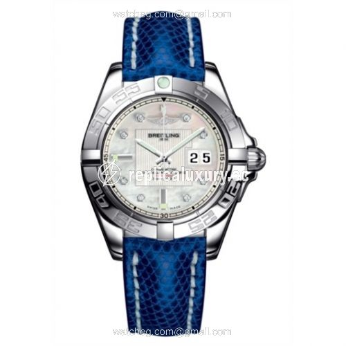 Breitling Galactic 41 Stainless Steel / Pearl Diamond /Teju A49350L2.A702.143Z