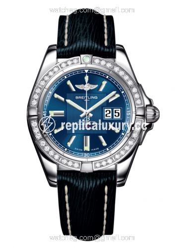 Breitling Galactic 41 Stainless Steel / Diamond / Metallica Blue / Sahara A49350LA.C806.220X