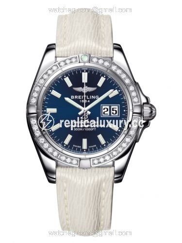 Breitling Galactic 41 Stainless Steel / Diamond / Horizon Blue / Sahara A49350LA.C929.237X