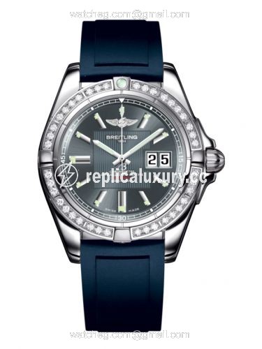 Breitling Galactic 41 Stainless Steel / Diamond / Tomcat Gray / Rubber A49350LA.F549.138S